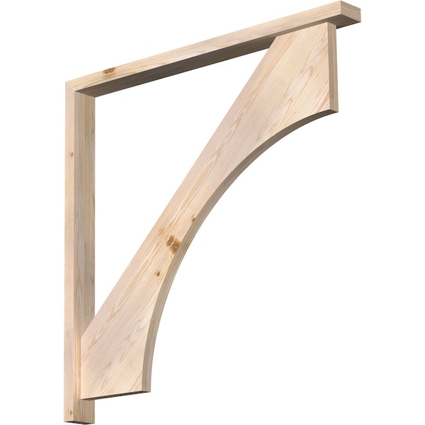 Ekena Millwork Westlake Block Smooth Bracket w/ Offset Brace, Douglas Fir, 3 1/2"W x 40"D x 40"H BKT0402X40X40WTL05SDF - main